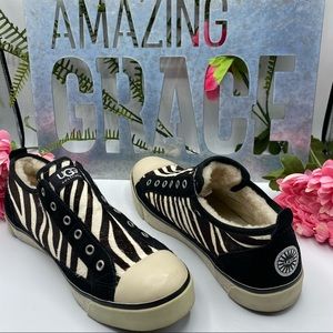 UGG Zebra Print Sneakers - Black and White